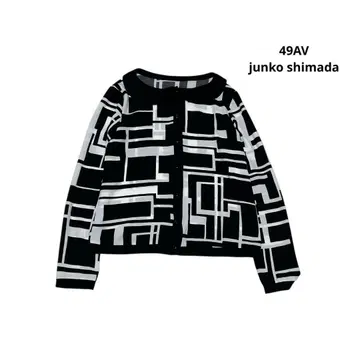 49AV junko shimada 긴팔 셔츠 아세테이트 기하학 패턴 38