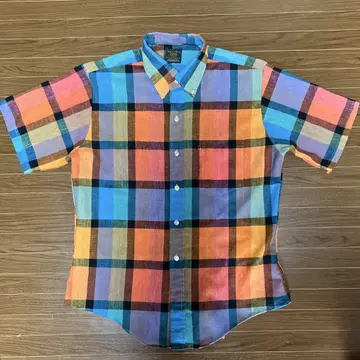 Sears PERMA PREST 반팔 셔츠 체크
