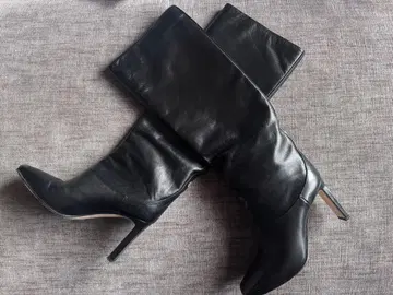 JIMMYCHOO 지미추 블랙 가죽 롱 부츠 36