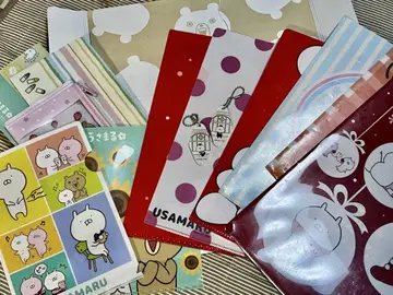우사마루 굿즈 묶음 판매 클리어 파일 키링 레어