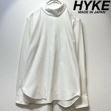 레어 HYKE 고급 롤 칼라 변형 지퍼 디자인 긴팔 셔츠 2