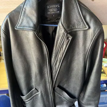 SCHEER'S COLLECTION 가죽 자켓 L 사이즈 천연 가죽