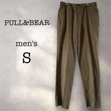 유럽 발 PULL&BEAR 남성용 S 브라운 치노 팬츠 슬랙스