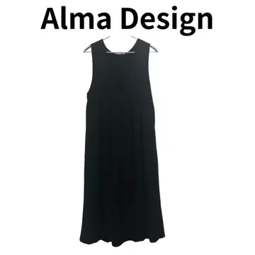 Alma Design 여성용 슬리브리스 원피스 블랙 계열