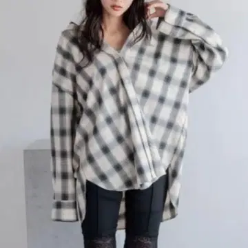 LOWRYS FARM 옴브레 체크 셔츠 LS