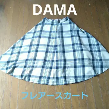 DAMA 체크 스커트 플레어