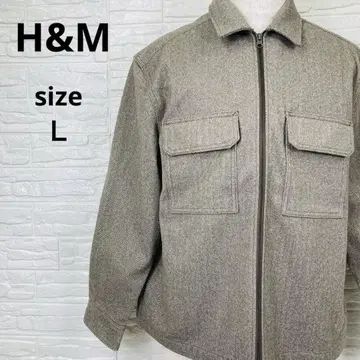 H&M 레귤러 핏 펠트 오버 셔츠