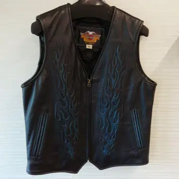 Harley-Davidson 프레임 디자인 가죽 베스트 M