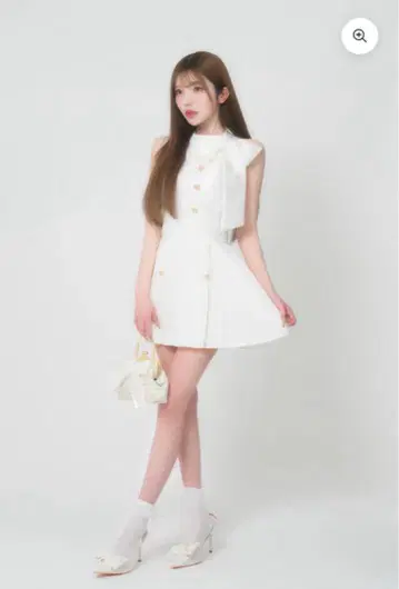 BELEAR MIMI 암홀 트위드 미니 원피스 White