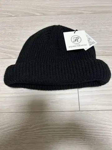 KIJIMA TAKAYUKI 블랙 니트 캡 햇