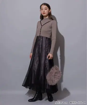 레이어드 도킹 레이스 원피스 Rirandture 리랜드트루