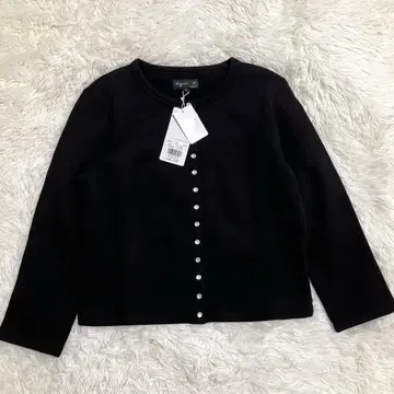 택 포함 새상품 에네스베 인프레션 가디건 속기모 블랙 사이즈 3