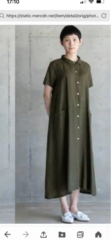 포그린워크 fog linen 마리사 셔츠 원피스