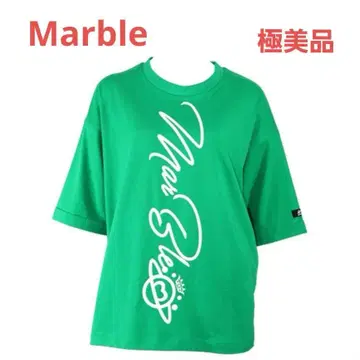 [ 컨디션 최상 ] Marble 그린 5부 소매 T셔츠 여성용