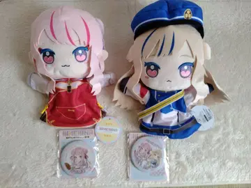 HIMEHINA 퍼펫 봉제 인형 x 2 캔뱃지 x 2