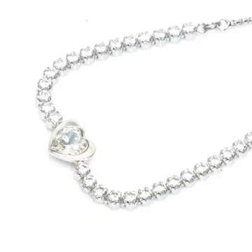 스와로브스키 하트 슬라이더 팔찌 실버 SWAROVSKI