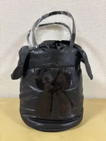 스팽글 장식 블랙 핸드백