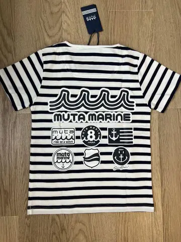 MUTA MARINE 스트라이프 반팔 T셔츠
