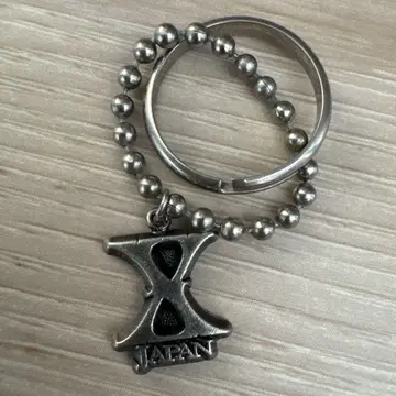 미사용 새상품 귀중! X JAPAN 로고 포함 반지 키링