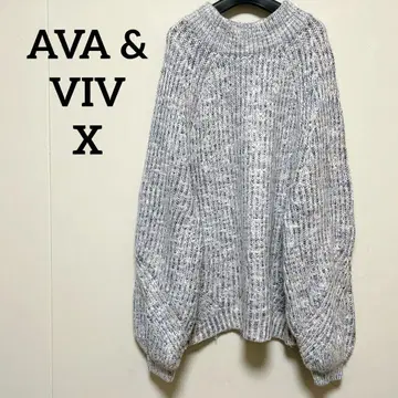 AVA & VIV [ X ] 그레이 계열 니트 볼륨