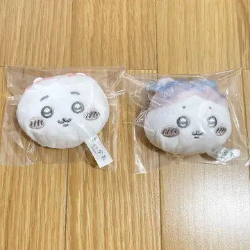 치이카와 (먼작귀) 가챠가챠 마스코트 거울 리본 키링 하치와레 세트
