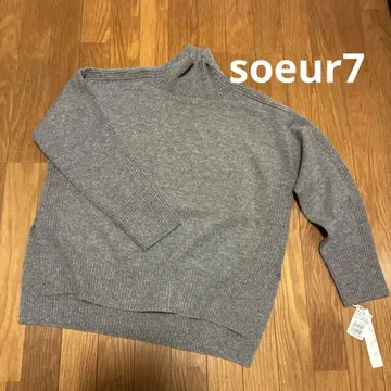 soeur7 니트 긴팔 멜란지 그레이 9호 울80% 새상품 야마다야