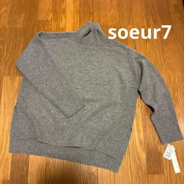 soeur7 니트 긴팔 멜란지 그레이 9호 울80% 새상품 야마다야