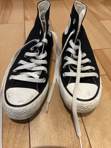 CONVERSE 블랙 하이컷 스니커즈 23.5cm