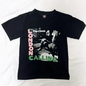 The Clash 런던 콜링 티셔츠 양면 프린트 밴드 티셔츠