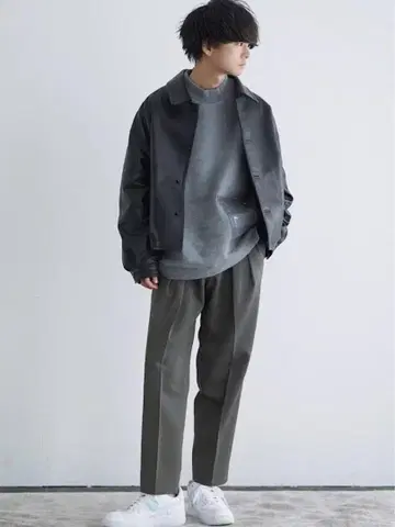 새상품급 LIDNM 숏 가죽 블루종