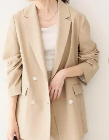 SLOBE IENA 더블 블레스 자켓 테일러드 자켓 베이지