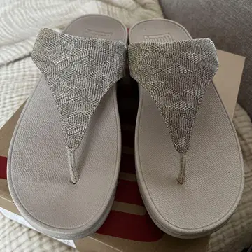 fitflop Lulu Glitz 토-포스트 샌들 US6