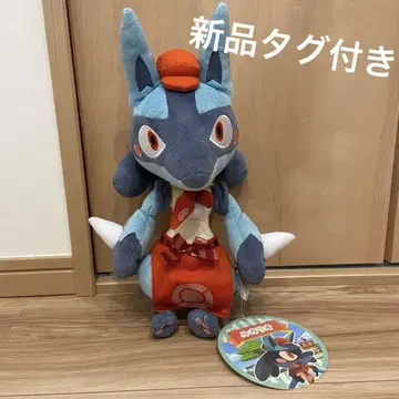 택 포함 새상품 포켓몬 Pokemon cafe mix 루카리오 봉제 인형