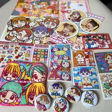 헤이세이 레트로 미니모니 씰 엽서 배지 미니 타월 세트