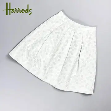 해롯 도트 무늬 턱 스커트 광택 연한 녹색 사이즈 1*FD1073