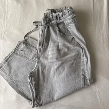 니코앤드 벨트배럴데님 그레이 M 사이즈