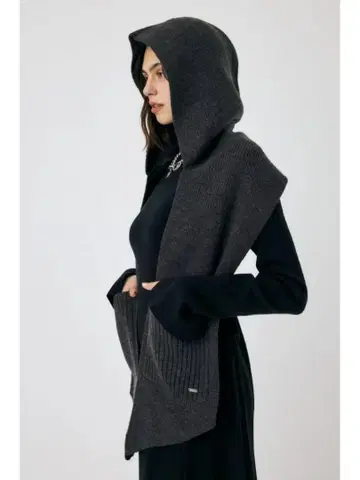 [ moussy ] HOODED POCKET 스카프