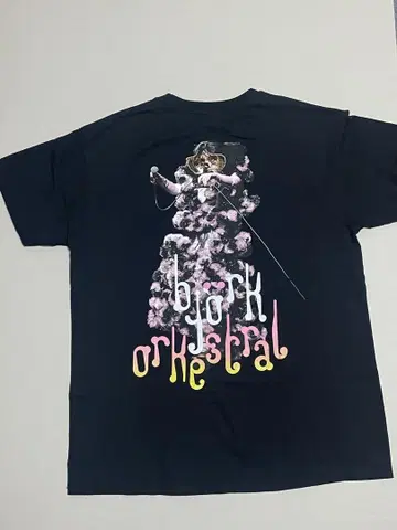 비요크 오케스트럴 T셔츠 블랙 XL