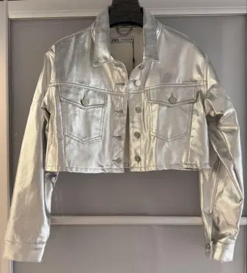 [ 미사용 새상품 ] ZARA 실버 자켓