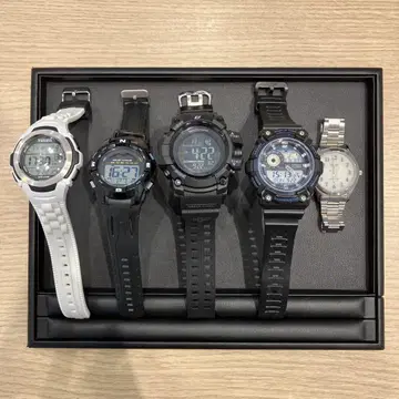 시계 5개 세트 화이트 블랙 실버