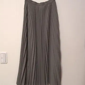 UNIQLO 플리츠 롱 스커트 그린 S