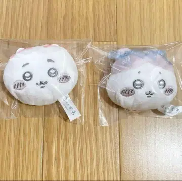 치이카와 (먼작귀) 가챠가챠 마스코트 거울 리본 키링 하치와레 세트