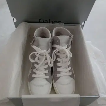 가버 하이컷 스니커즈 화이트/그레이