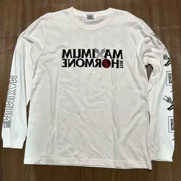 맥시멈 더 호르몬 복혈단 CREW 롱T셔츠 화이트 사이즈M
