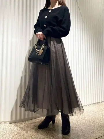 [ 새상품급 ] 가디건 x 샤샤 스커트 세트 SNIDEL