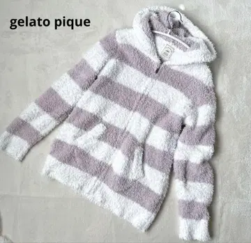gelato pique 젤라또피케 핑크 보더 후드 부착