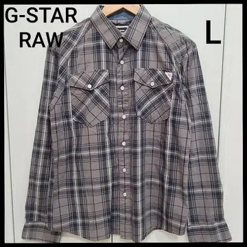 지스타로우 G-STAR RAW 남성용 긴팔 체크 셔츠 L