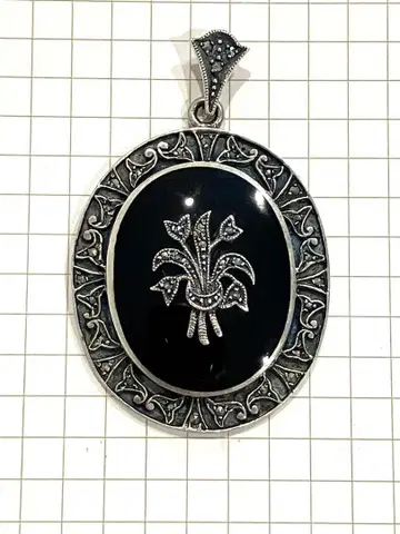 록잔 오닉스 마카사이트 펜던트 탑