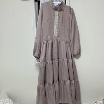프릴 하이넥 티어드 드레스 아오키 미사코 시마무라 콜라보
