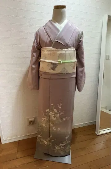 시치고산, 오미야마이리, 졸업식, 입학식 연보라색 호몬기, 오비 포함